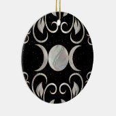 トリプルムーン – トリプル女神 – 真珠の母 セラミックオーナメント (右)