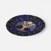 トリプルムーン – 生命の木のオーナメント ペーパープレート (アングル)