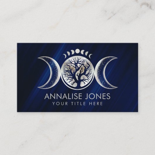 トリプルムーン – 生命の木オーナメント名刺 名刺 (正面)