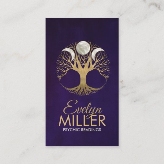 トリプルムーン – 生命の木オーナメント名刺 名刺 (正面)