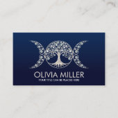 トリプルムーン – 生命の木 – ムーンストーンと真珠 名刺 (正面)