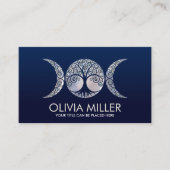 トリプルムーン – 生命の木 – ムーンストーンと真珠 名刺 (正面)