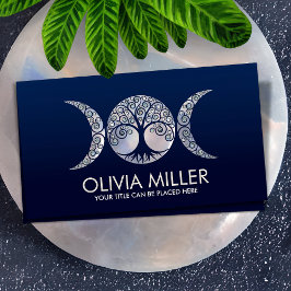 トリプルムーン – 生命の木 – ムーンストーンと真珠 名刺