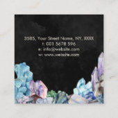 トリプルムーン – 癒しの結晶ウォーターカラースクエア スクエア名刺 (裏面)