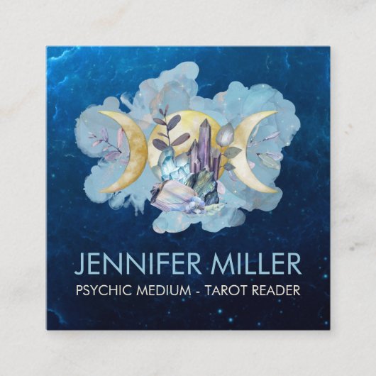 トリプルムーン – 癒しの結晶ネブラスカイ スクエア名刺 (正面)
