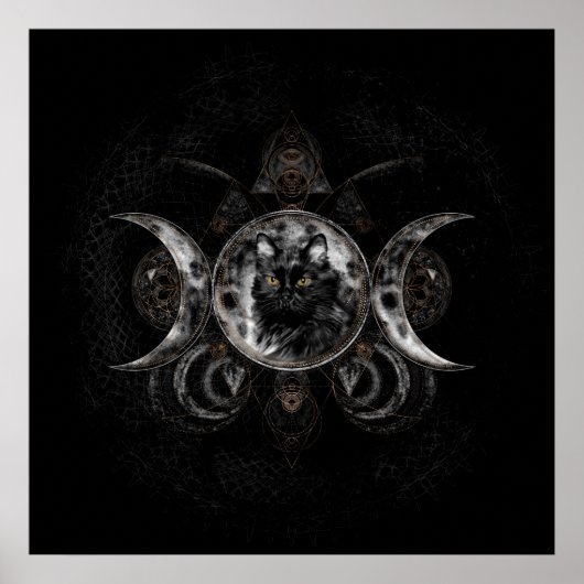 トリプルムーン – 黒猫 ポスター (正面)