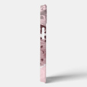 トリプルモノグラムピンクバロック蝶アート Case-Mate iPhoneケース (裏面 / 右)