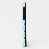 トリプルモノグラムブルーグレードット Case-Mate iPhoneケース (裏面/左)