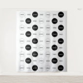 トリプルロゴビジネス会社フォトブース背景 タペストリー (正面)