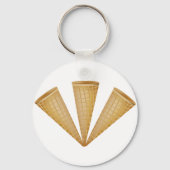 トリプルワッフルアイスクリームコーンサマーデザート キーホルダー (正面)