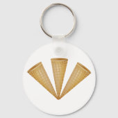 トリプルワッフルアイスクリームコーンサマーデザート キーホルダー (裏面)