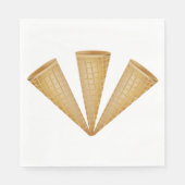 トリプルワッフルアイスクリームコーンサマーデザート スタンダードランチョンナプキン (正面)