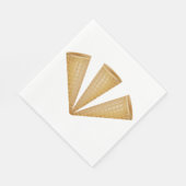 トリプルワッフルアイスクリームコーンサマーデザート スタンダードランチョンナプキン (角)