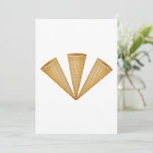 トリプルワッフルアイスリームコーン サマー デザート 招待状 (スタンド正面)