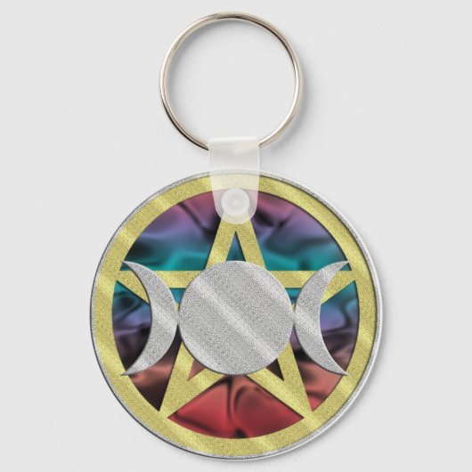 トリプル女神ウィッカキーチェーン キーホルダー (正面)