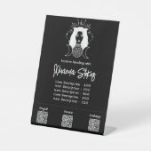 トリプル女神ヘカテ黒と白の価格表 台座サイン (正面)