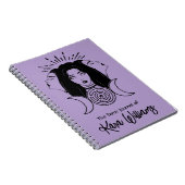 トリプル女神ヘカートブラック&パープルウィッカタロット ノートブック (右側)