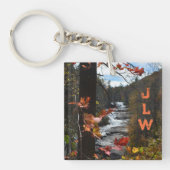 トリプル滝デュポン州フォレストNC写真 キーホルダー (正面)