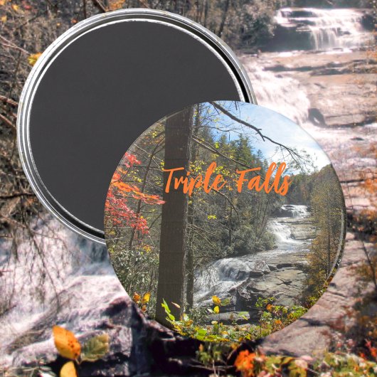 トリプル秋ノースカロライナ滝の写真 マグネット