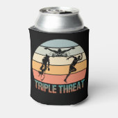 トリプル脅威 – トライアスロンの夕日 缶クーラー (缶裏面)