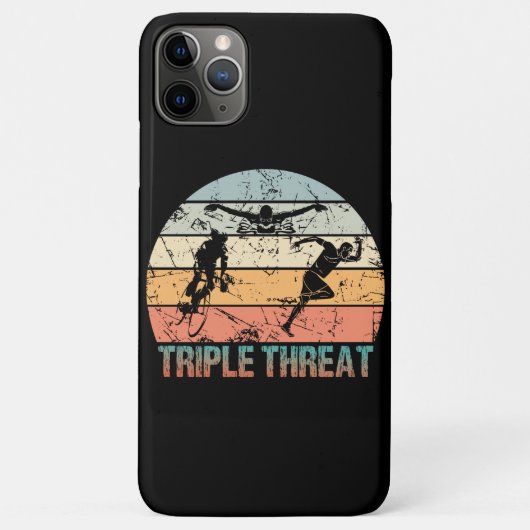 トリプル脅威 – トライアスロンアスリート Case-Mate iPhoneケース (裏面)