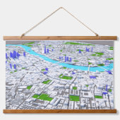 トリプル3Dロンドンタペストリー 吊り下げ型タペストリー (正面)