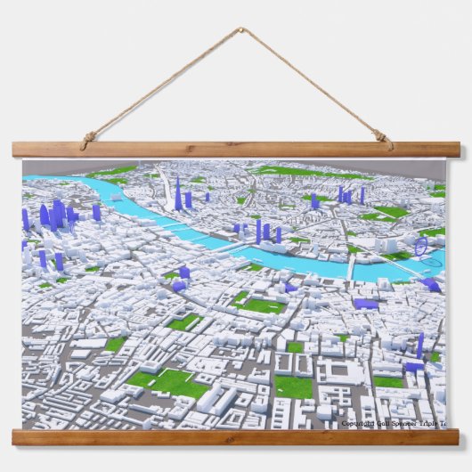 トリプル3Dロンドンタペストリー 吊り下げ型タペストリー (正面)