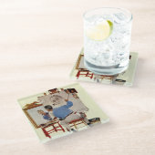 トリプル・セルフ・ポートレート ガラスコースター (アングル)