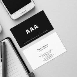 トリプルA |投資適格債券 |黒 名刺