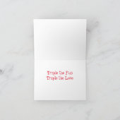 **トリプレットのクリスマスカード** カード (内部)