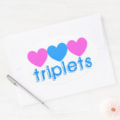 トリプレットツーガールズワンボーイ 楕円形シール (封筒)