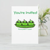 トリプレットベビーシャワー招待状 招待状 (スタンド正面)