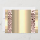 トリプレットベビーシャワー足バラグリッターボーイガール 招待状 (裏面)