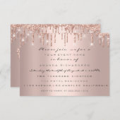 トリプレットベビーシャワー足バラドリップスガールボーイ 招待状 (正面/裏面)