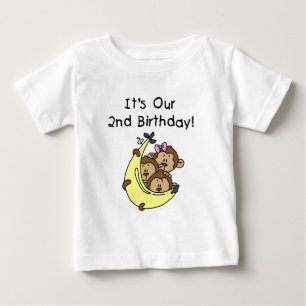 トリプレット2nd - 2人の男の子/1人の女の子Tシャツ ベビーTシャツ