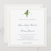 トリプ伝統的ルエンボスリリー結婚バレー 招待状 (正面/裏面)