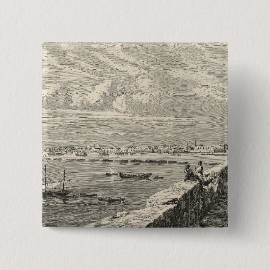 トリポリの眺め 缶バッジ (正面)