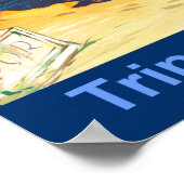 トリポリ、リビアのレトロな旅行ポスター ポスター (角)