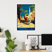 トリポリLibiaリビアAfrica Vintage Travel ポスター (ホームオフィス)