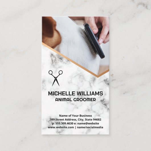 トリマーコーミングドッグファー 名刺 (正面)