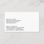 トリマーコーミングドッグヘア 名刺 (裏面)