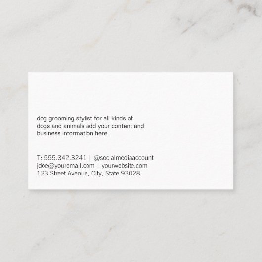 トリマー切り毛 名刺 (裏面)