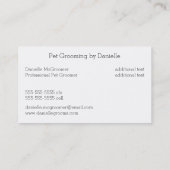 トリマー-犬及び猫のスパ 名刺 (裏面)