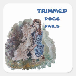 トリミングされた犬のカスタマイズ爪、 ネイルスクエア スクエアシール