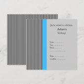 トリミングされた青い誕生日招待状 招待状 (正面/裏面)