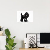 トリミングされた黒いプードル ポスター (ホームオフィス)