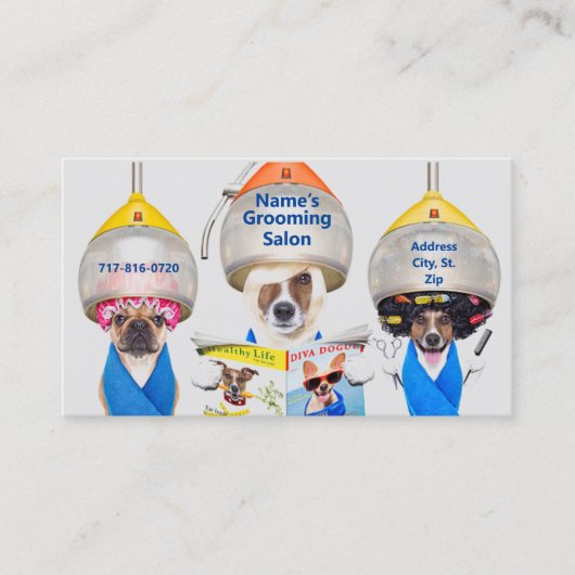 トリミングサロン　ビジネスカード 名刺 (正面)