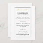 トリムするカスタム結婚式の宿泊施設カード 招待状 (正面/裏面)