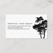 トリム用の熟練した作業者の登山アップツリー 名刺 (裏面)