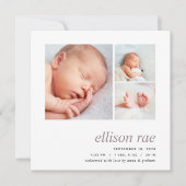 トリモダンオ |写真シンプルミニマル誕生 案内状 (正面)